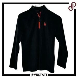 Spyder Black / Red 1/4‎ Zip Fleece Top in size Boys XL